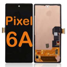 LCD Display Touch Screen Digitizer Replacement Oem Refurbished for Google Pixel 6 A (With Frame) - Black