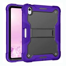 iPad 10th 10.9'' (2022) Kickstand Shockproof Case - Black/Dard Blue (Ground Shipping Only)