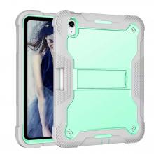 iPad 10th 10.9'' (2022) Kickstand Shockproof Case - Teal / Gray (Ground Shipping Only)