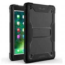 iPad 6 (2018) / iPad 5 (2017) / Air 2 / Air 1 / Pro 9.7 Shockproof Kickstand Case - Black/Black (Ground Shipping Only)
