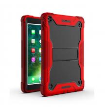 iPad 5 (2017) / iPad 6 (2018) / Air 1/2 / Pro 9.7 Shockproof Kickstand Case - Black/Red (Ground Shipping Only)