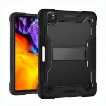 iPad Pro 11 4th (2022) / 3rd (2021) / 2nd (2020) / 1st (2018) / Air 5 / Air 4 Kickstand Shockproof Case - Black/Black (Ground Shipping Only)