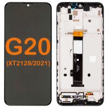 LCD Display Touch Screen Digitizer Replacement Oem Refurbished for Motorola Moto G20 (XT2128 / 2021) (With Frame) - Black