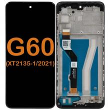 LCD Display Touch Screen Digitizer Replacement Oem Refurbished for Motorola Moto G60 (XT2135-1 / 2021) (With Frame) - Black