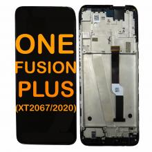 LCD Display Touch Screen Digitizer Replacement Oem Refurbished for Motorola One Fusion Plus (XT2067 / 2020) (With Frame) - Black