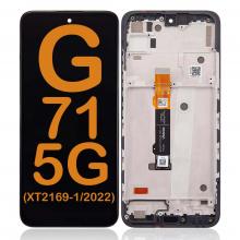LCD Display Touch Screen Digitizer Replacement Oem Refurbished for Motorola Moto G71 5G (XT2169-1 / 2022) (With Frame) - Black