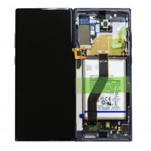 OLED Screen Digitizer Assembly with Frame for Samsung Galaxy Note 10 Plus 5G N975 (Service Pack-New with Battery)-Aura Black
