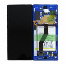 OLED Screen Digitizer Assembly with Frame for Samsung Galaxy Note 10 Plus 5G N975 (Service Pack-New with Battery)-Blue