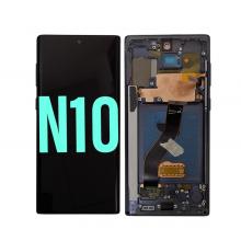OLED Screen Digitizer Assembly with Frame for Samsung Galaxy Note 10 N970 (Refurbished)-Aura Black