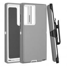 Samsung S22 Ultra Defender Case with Belt Clip - Gray / Gray