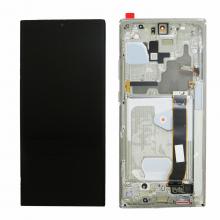OLED Screen Digitizer Assembly with Frame for Samsung Galaxy Note 20 Ultra 5G N986 (Refurbished)-Mystic White