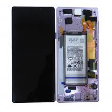 OLED Screen Digitizer Assembly with Frame for Samsung Galaxy Note 9 N960 (Service Pack-New with Battery)-Lavender Purple