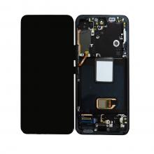 OLED Screen Digitizer Assembly with Frame for Samsung Galaxy S22 5G (Refurbished)-Phantom Black 