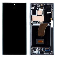 OLED Screen Digitizer Assembly with Frame for Samsung Galaxy S23 Ultra 5G (Refurbished) - Cream