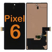 LCD Display Touch Screen Digitizer Replacement Oem Refurbished for Google Pixel 6 (With Frame) - Black