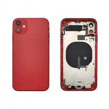 Back Housing W/ Small Parts Pre-Installed For iPhone 11- Red
