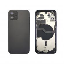 Back Housing W/ Small Parts Pre-Installed For iPhone 12 -Black