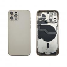 Back Housing W/ Small Parts Pre-Installed For iPhone 12 Pro-Gold