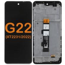 LCD Display Touch Screen Digitizer Replacement Oem Refurbished for Motorola Moto G22 (XT2231 / 2022) (With Frame) - Black