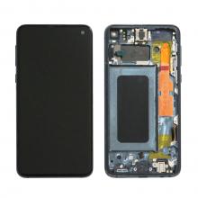 OLED Screen Digitizer Assembly with Frame for Samsung Galaxy S10e G970 (Grade A)-Prism Black