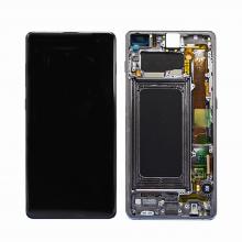 OLED Screen Digitizer Assembly with Frame for Samsung Galaxy S10 Plus G975 (Refurbished)- Prism Black