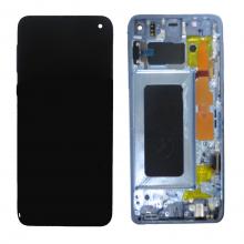 OLED Screen Digitizer Assembly with Frame for Samsung Galaxy S10e G970 (Refurbished)-Prism Blue