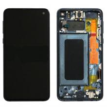 OLED Screen Digitizer Assembly with Frame for Samsung Galaxy S10e G970 (Refurbished)-Prism Black