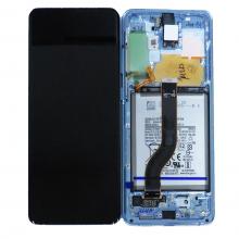 OLED Screen Digitizer Assembly with Frame for Samsung Galaxy S20 Plus 5G G986 (Service Pack)-Aura Blue