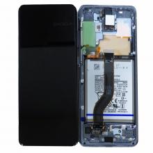 OLED Screen Digitizer Assembly with Frame for Samsung Galaxy S20 Plus 5G G986 (Service Pack-New with Battery)-Cosmic Gray