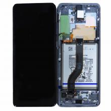 OLED Screen Digitizer Assembly with Frame for Samsung Galaxy S20 Plus 5G G986 (Service Pack)-Cosmic Gray