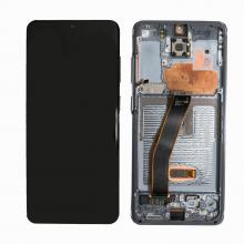 OLED Screen Digitizer Assembly with Frame for Samsung Galaxy S20 5G G980 (Grade A) All Carriers NO Verizon 5G UW-Cosmic Black