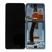 OLED Screen Digitizer Assembly with Frame for Samsung Galaxy S20 5G G980 (Grade A) All Carriers NO Verizon 5G UW -Cloud Blue