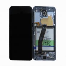 OLED Screen Digitizer Assembly with Frame for Samsung S20 5G UW G981V (Service Pack- New with Battery) (VERIZON ONLY)-Cosmic Gray