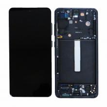 OLED Screen Digitizer Assembly with Frame for Samsung Galaxy S21 FE 5G G990 (Refurbished)- Black