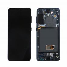OLED Screen Digitizer Assembly with Frame for Samsung Galaxy S21 5G G991 (Refurbished)-Phantom Gray