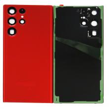 Back Glass for Samsung Galaxy S22 Ultra 5G- Red