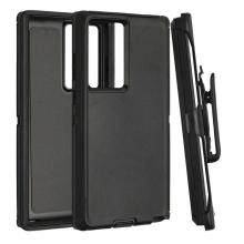 Samsung S24 Plus Defender Case with Belt Clip - Black / Black (Ground Shipping Only)