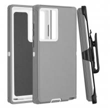 Samsung S23 Ultra Defender Case With Belt Clip - Gray / Gray