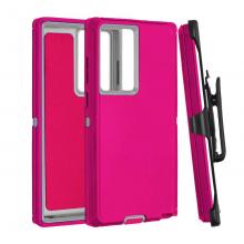 Samsung S24 Ultra Defender Case With Belt Clip - Pink / White (Ground Shipping Only)