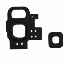 Back Camera Lens with Cover Bezel Ring (Black) for Back Camera Lens (Glass Only) for Samsung Galaxy S9