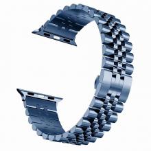 Stainless Steel Apple Watch Band 42 / 44 / 45 / 49mm - Blue (Ground Shipping Only)