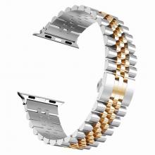 Stainless Steel Apple Watch Band 38 / 40 / 41mm - Silver / Rose Gold (Ground Shipping Only)
